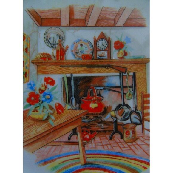 Homer Laughlin Bread Plate Colonial Kitchen Vintage 1943 Pattern Eggshell H43 N5 - Picture 2 of 5